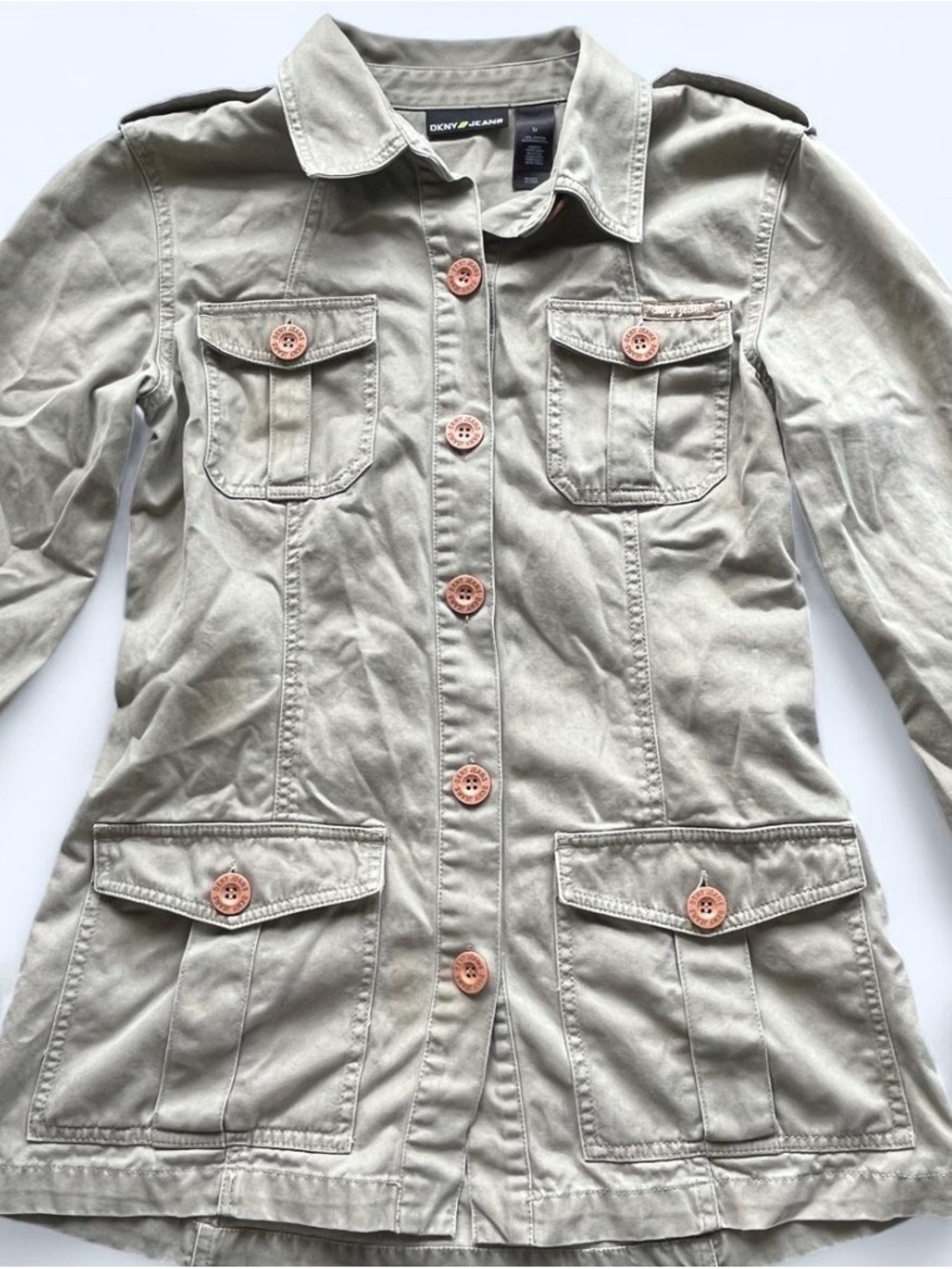 DKNY Khaki Utility Jacket y2k